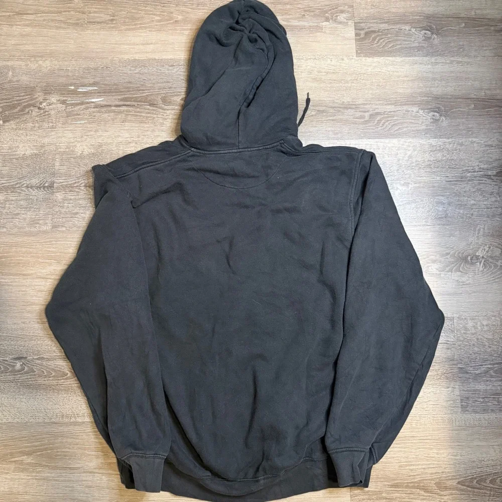 Nike Mens Hoodie Pullover‎ Black Embroidered Swoosh Logo Size Large Sweatshirt